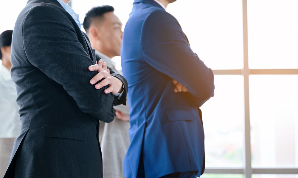 Staff in a modern business space