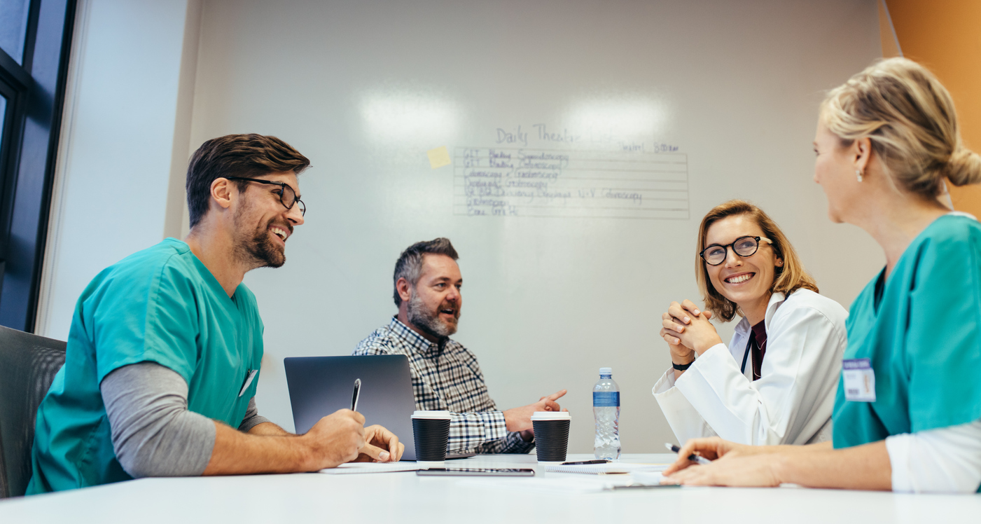 Medical team meeting in conference room Medical team meeting in conference room